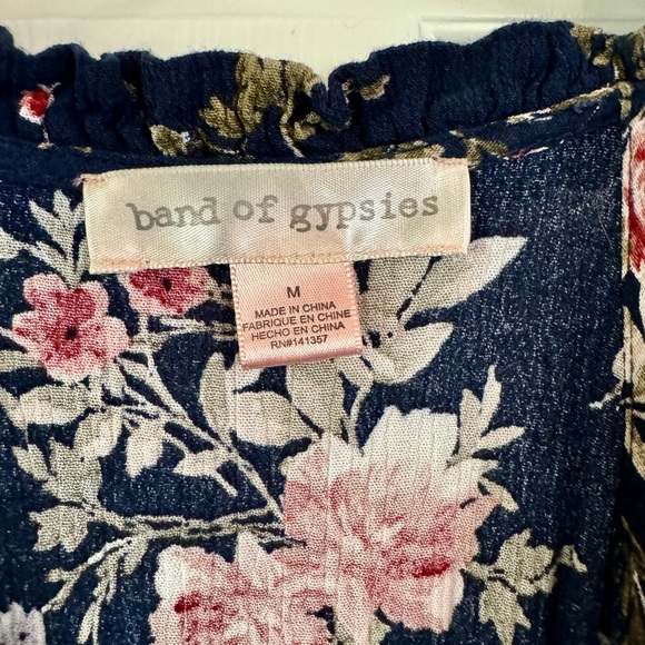 Band of Gypsies Navy Floral Dress - Picture 2 of 4